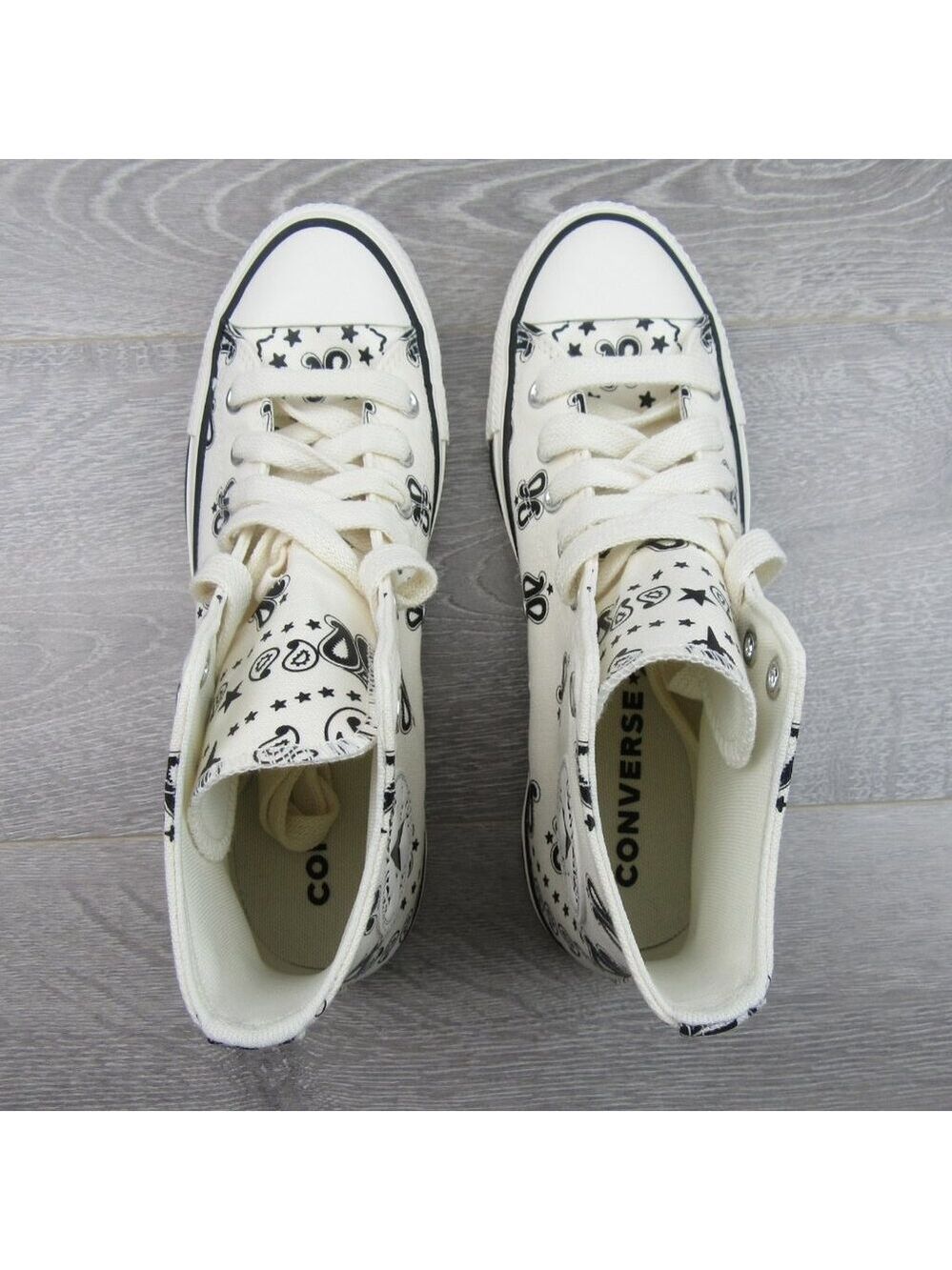 Converse Chuck Taylor All Star HI Paisley Sneakers Womens Size 8.5 NEW - Picture 9 of 16